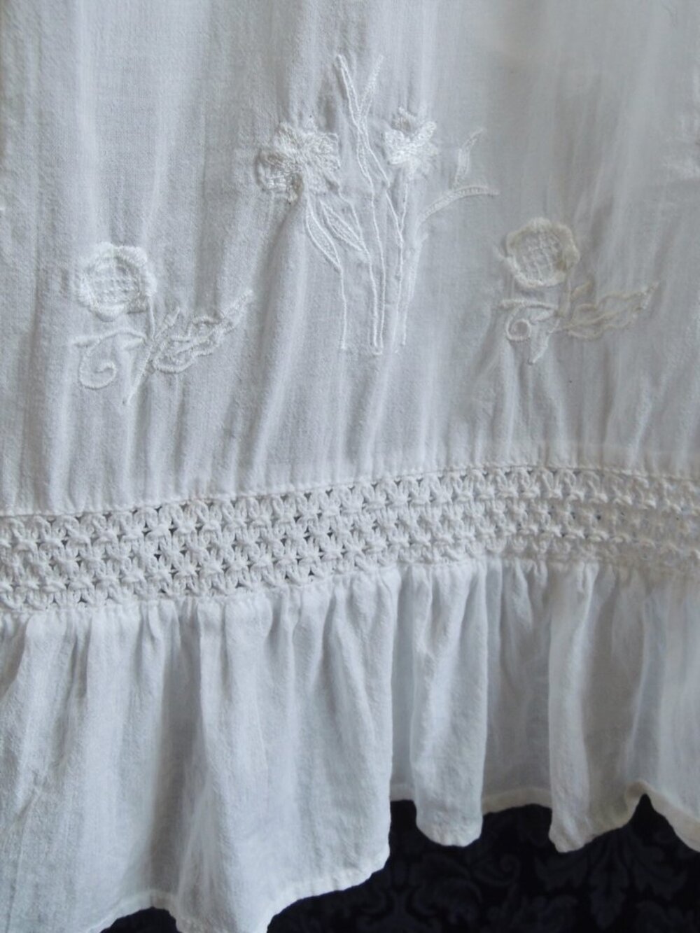 Vintage Raiment Fashions White Fairycore Cottagecore Shift Gown M *Runs L - Picture 6 of 10
